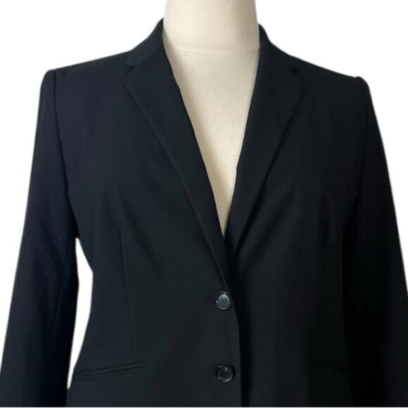 Ann Taylor Black Blazer Slim Notch Lapel 2 Button Pockets Women’s Plus Size 14 - Picture 6 of 13